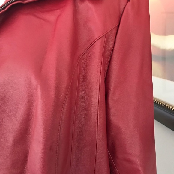 Red Leather Jacket - Picture 3 of 6